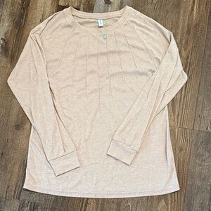 Long Sleeve Tunic Tan Size Small